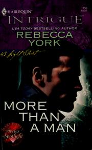 Cover of: More Than a Man: 43 Light Street - 32