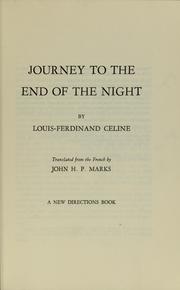ferdinand celine journey to the end of the night