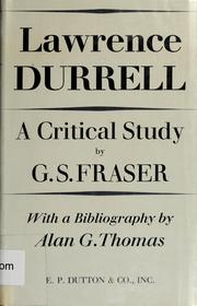 Cover of: Lawrence Durrell by Fraser, G. S.