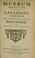 Cover of: Musaeum selectum, sive, Catalogus librorum viri clariss. Michaelis Brochard