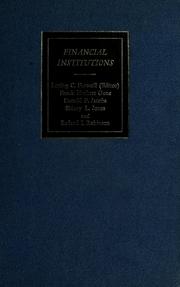Cover of: Financial institutions | Loring C. Farwell