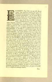 Cover of: Eu el Rey. Faço saber aos que este alvará virem, que sendo-me presente por parte dos directores do commercio da herva ursela os continuos contrabandos, que da mesma herva se fazem .