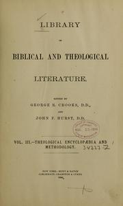 Cover of: Theological encyclopædia and methodology by K. R. Hagenbach