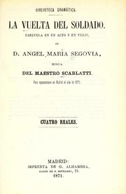 Cover of: La vuelta del soldado: zarzuela en un acto y en verso