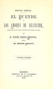 Cover of: El duende, o, Los amores de Silvestre: zarzuela en un acto, original en verso y prosa