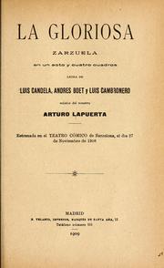 Cover of: La gloriosa by Arturo Lapuerta, Arturo Lapuerta