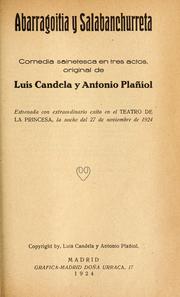 Cover of: Abarragoitia y Salabanchurreta by Luis Candela, Luis Candela