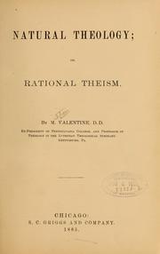 Cover of: Natural theology: or, Rational theism
