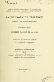Cover of: La Española de Florencia: (ó Burlas veras y amor invencionero), comedia famosa