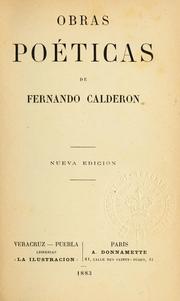Cover of: Obras poéticas