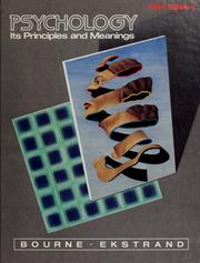 Cover of: Psychology: Its Principles and Meanings