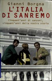 Cover of: L'Italia di Sanremo by Gianni Borgna