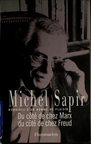 Cover of: Du côté de chez Marx, du côté de chez Freud: mémoires d'un homme de plaisir