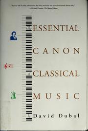 Cover of: The essential canon of classical music