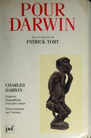 Cover of: Pour Darwin by Patrick Tort