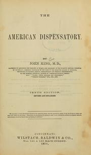 Cover of: The American dispensatory by John King