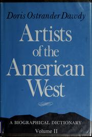 Cover of: Artists of the American West | Doris Ostrander Dawdy