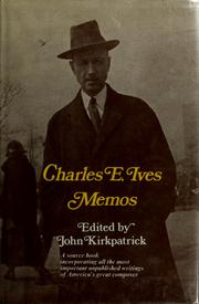Cover of: Memos by Charles Ives