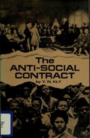 Cover of: The anti-social contract