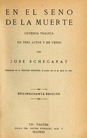 Cover of: En el seno de la muerte by José Echegaray