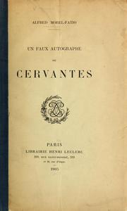 Cover of: Un faux autographe de Cervantes