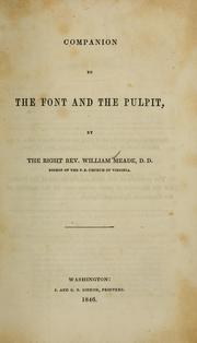 Cover of: Companion to the font and the pulpit