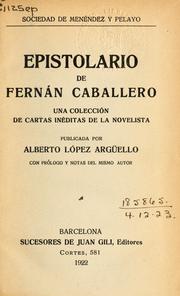 Cover of: Epistolario: un colección de cartas inéditas de la novelista