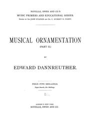Cover of: Musical ornamentation