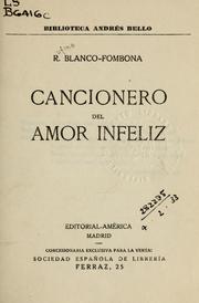 Cover of: Cancionero del amor infeliz