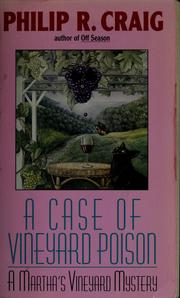 Cover of: A case of vineyard poison: a Martha's Vineyard mystery
