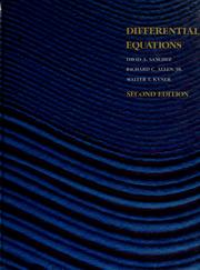 Cover of: Differential equations by David A. Sánchez, David A. Sánchez