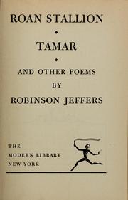 Cover of Roan stallion, Tamar and other poems