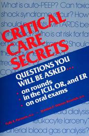 Cover of: Critical care secrets