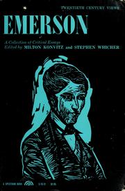 Cover of: Emerson: a collection of critical essays. by Konvitz, Milton Ridvas, Milton R. Konvitz