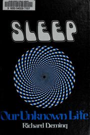 Cover of: Sleep, our unknown life.