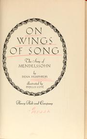 On wings of song by Dena Humphreys