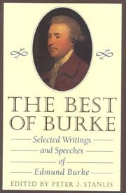 Cover of: The Best of Burke: Selected Writings and Speeches of Edmund Burke (Conservative Leadership Series)