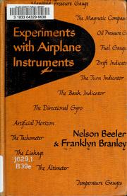 Cover of: Experiments with airplane instruments