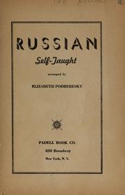 Cover of: Russian self-taught by Elizabeth Podberesky