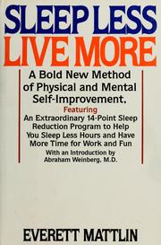 Cover of: Sleep less, live more