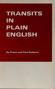 Cover of: Transits in plain English by Press Roberts