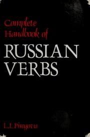 Cover of: Complete handbook of Russian verbs by L. I. Pirogova