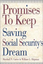 Cover of: Promises to keep by Marshall N. Carter