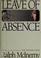 Cover of: Leave of absence
