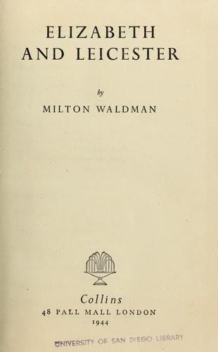 Elizabeth and Leicester by Milton Waldman