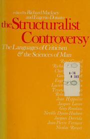 Cover of: The Languages of criticism and the sciences of man: the structuralist controversy.