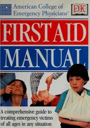 Cover of: First aid manual