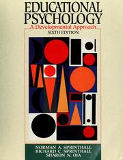 Cover of: Educational psychology: a developmental approach