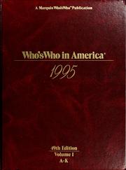 Cover of: Who's who in America 1995 by Albert Nelson Marquis
