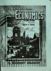 Cover of: Study guide to accompany Principles of economics
